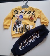 Dres chłopięcy MOTOR r. 80 żółty