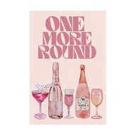 Plakat „One More Round” – Stylowy Plakat z Motywem Koktajli