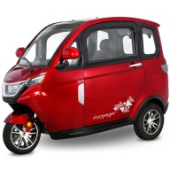 Skuter zabudowany elektryczny z dachem eVOYAGER BN 712 micro car czerwony