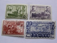 ZSRR - Polarna wyprawa lodołamacza GEORGIJ SEDOW - Mi. 741-44 kasowane