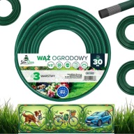 WĄŻ OGRODOWY DO PODLEWANIA GUMOWY ZBROJONY 3-WARSTWOWY 30m 1/2" ANTI ALGAE