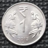 *INDIE [1927]*1 rupia 2013 *znak menniczy Noida:, kwiat Lotos