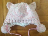 CZAPKA na uszka dla dziecka ZIMOWA r. 56-58 CIEPŁA