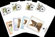 Burundi / 4 Koperty FDC / 1769-1772 ( WWF - Fauna - Serwal ) 1992 r.
