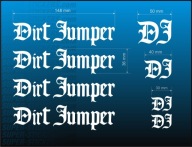 Naklejki Rowerowe DIRT JUMPER Zestaw 8szt Na Ramę Rowerową Rower 18 kolorów