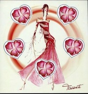 Francja 2003 Znaczki Ark 3677 ** Walentynki serce moda