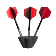 Uchwyt ścienny na 3 rzutki | Druk 3D | Czarny | Z kołkami montażowymi