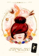 Plakat A3 Horoskop STRZELEC Kosmos/Boho - personalizowany prezent