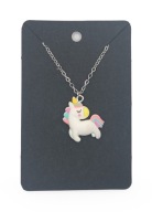 Naszyjnik Magiczny jednorożec z żywicy stal szlachetna 316L 45cm 2mm