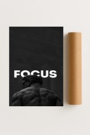 Plakat bez ramy 21x30cm Focus Motywacja Sukces Cytat Biuro Praca Design