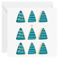 Kartka okolicznościowa na Boże Narodzenie - Choinki Świąteczne - 14x14 cm