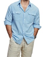 Koszula Męska Old Money – Formalna i Casual z Długim Rękawem