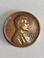 1 cent 1957 D z błędami