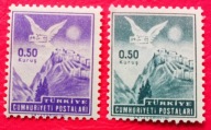 TURCJA 1958 Zamek Van w Anatolii i gołębie pokoju czyste**