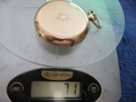 --OOOKAZJA--Kieszonkowy złoty zegarek ZENITH--71g