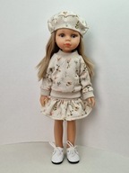 Ubranko komplet zestaw dla lalki Paola Reina 32cm bluza spódnica beret 3w1