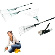 GRABIE TELESKOPOWE DO TRAWY LIŚCI SŁOMY REGULOWANE METALOWE OGRODOWE LEKKIE