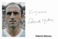 Autograf Roberto Matosas, Urugwaj, MŚ 1970, dedykacja dla Mariusza
