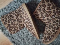 Botki śniegowce z kozuszkiem panterka r 39 j nowe