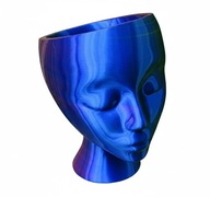 Nowoczesna doniczka Głowa Twarz Plastikowa Zmienia kolor 20 cm wysoka