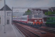 Lokomotywa EP09 z pociągiem PKP Intercity