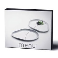 MENU TALERZE BLACK CONTOUR 2szt. MEGA DUŻE danish design PORCELANA