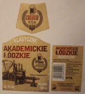 ETYKIETA - KLASYCZNE AKADEMICKIE ŁÓDZKIE - Piwo z regionalnego browaru