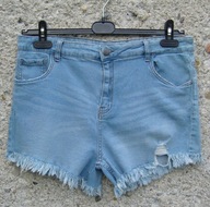 damskie krótkie jeansowe spodenki L/XL pas 92 cm