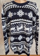 MAN BOOHOO MAN SWETER MĘSKI SWIATECZNY RENIFERY 100% AKRYL NOWY ROZ.46 XXXL