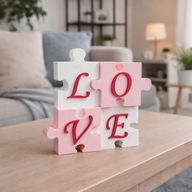 Dekoracja LOVE – Puzzle 3D | Idealny prezent | Walentynki