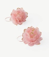 Zawieszki choinkowe z piór różowe glamour kwiaty z piór wiszące na choinkę