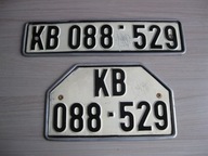 Stara Niemiecka tablica rejestracyjna 2szt Kommandantura Berlin 1947-1956r