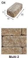 Cegła postarzana OLD4 Combet 30x15x11 Multi 2