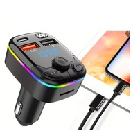 TRANSMITER SAMOCHODOWY BLUETOOTH AUDIO FM BT5.4 SZYBKA ŁADOWARKA 3X USB