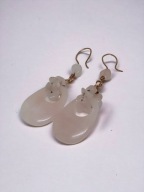 Różowy kwarc...Kolczyki z różowego kwarcu i czystej miedzi