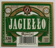 ETYKIETA PIWO JASNE JAGIEŁŁO SPECJAL BROWAR CHEŁM POKRÓWKA