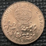 *FRANCJA [1072]*10 franków 1983 200 rocznica Pierwszy lot balonem 1783