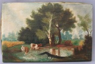 Łąka, krówki, krajobraz sielski