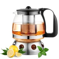 Zaparzacz dzbanek 1250ml z sitkiem filtrem ze stali nierdzewnej podgrzewacz