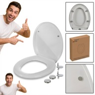 DESKA SEDESOWA WOLNOOPADAJĄCA UNIWERSALNA WYPINANA BIAŁA PP ANTYBAKTERYJNA