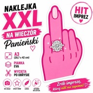 HIT PANIEŃSKIEGO DUŻY PIERŚCIONEK 42 cm Dekoracja Foto Prezent XXL