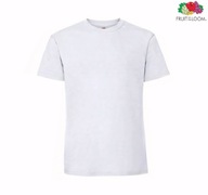 Biała koszulka Iconic 195 premium T Fruit of the loom 100% bawełna