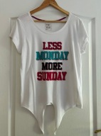 PEPCO t-shirt biały zabawny śmieszny ironiczny napis y2k nadruk print