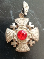 Srebrny krzyż wisior Jerusalem próba 950 oryginał