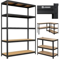 Regał magazynowy metalowy Legger 180 x 120 x 40 cm max 200 kg na półkę