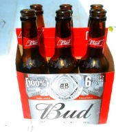 BUD KING OF BEERS butelki po piwie w kartonie