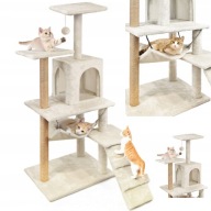 Drapak dla kota Wysoki Domek 6 poziomów drzewko legowisko wygodny komfort