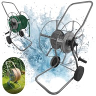 WÓZEK BĘBEN ZWIJACZ METALOWY NA WĄŻ OGRODOWY SOLIDNY WYTRZYMAŁY DO 100m 1/2