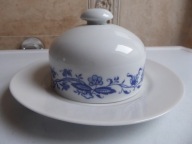 wzór cebulowy maselniczka porcelanowa