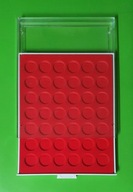 Lindner 2105 - Kaseta szara na 42 monet (Ø 29,5mm)